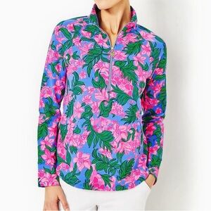 LILLY PULITZER UPF 50 Skipper Popover in Cerise Pink Safari Sunset